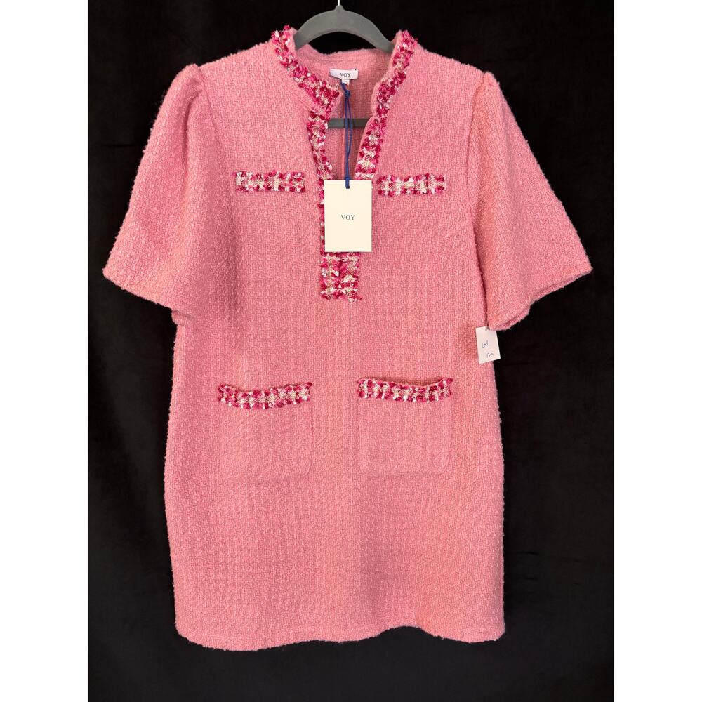 NWT VOY Chic Pink Wool Blend Dress